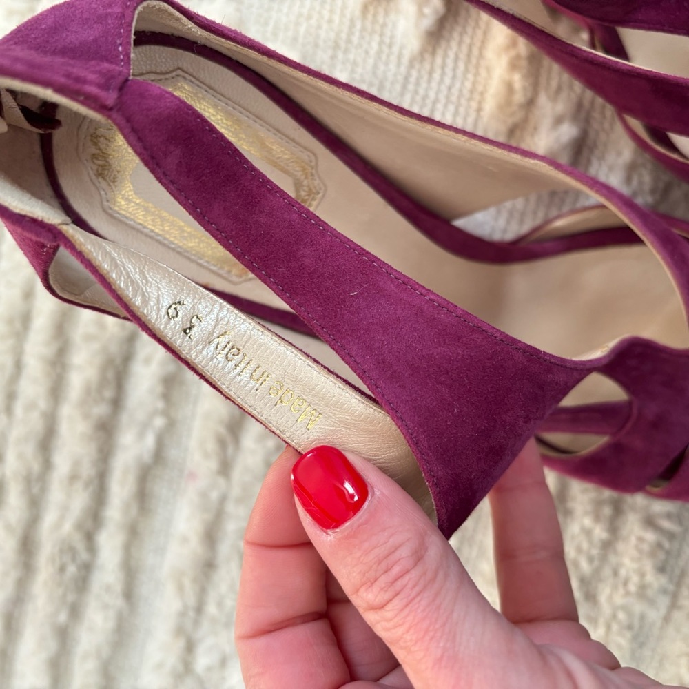 Christian Dior Purple Suede Heels size 39 - Picture 4 of 8
